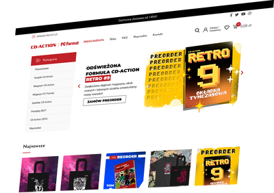 Screenshot strony sklepu CD Action