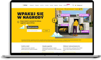 Strona InPost na MacBook