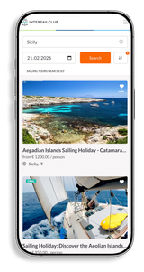 Strona Intersail Club na iPhone