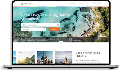 Strona Intersail Club na MacBook