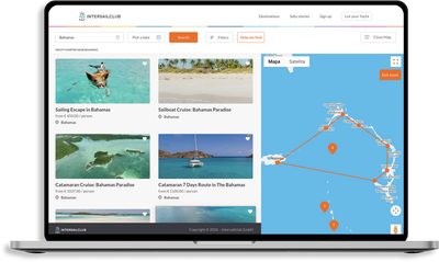 Strona Intersail Club na MacBook