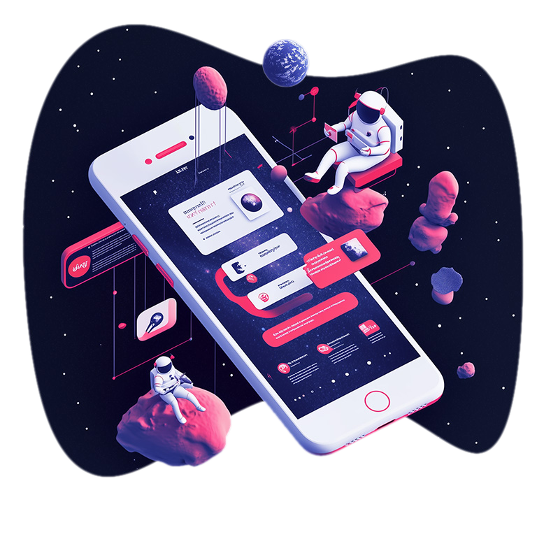 Ilustracja telefon z otwartymi aplikacjami