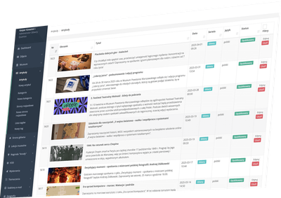 Screenshot CMS Muzeum Powstania Warszawskiego