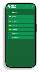 Strona Onlygames na iPhone