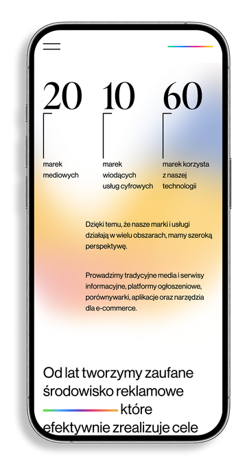 Mockup ekranu strony RASP na iPhone