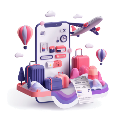 Ilustracja startupy w branży turystycznej